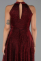 Robe de Cérémonie Midi Rouge Bordeaux ABK2638