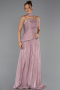 Robe de Soirée Longue Mousseline Poudre ABU6335