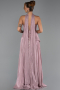 Robe de Soirée Longue Mousseline Poudre ABU6335