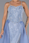 Robe de Soirée Longue Perlé Bleu clair ABU5730