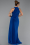 Robe de Soirée Longue Bleu Saxe ABU5918