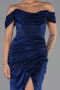 Robe de Soirée Longue Bleu Marine ABU6341