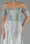 Robe de Soirée Longue Mousseline Menthe ABU6342
