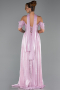 Robe de Soirée Longue Mousseline Poudre ABU6342