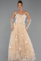 Robe de Soirée Longue Or ABU6344