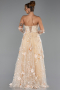 Robe de Soirée Longue Or ABU6344