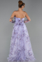 Robe de Soirée Longue Lilas ABU6344