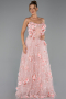 Robe de Soirée Longue Poudre ABU6344