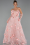 Robe de Soirée Longue Poudre ABU6344