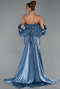 Robe de Soirée Longue Perlé Indigo ABU5169