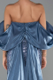Robe de Soirée Longue Perlé Indigo ABU5169