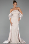 Robe de Soirée Longue Perlé Vison ABU6351