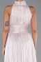 Robe de Soirée Longue Mousseline Beige ABU6352