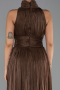 Robe de Soirée Longue Mousseline Brun ABU6352