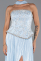 Robe de Soirée Longue Mousseline Bleu clair ABU5786