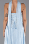 Robe de Soirée Longue Mousseline Bleu clair ABU5786