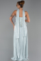 Robe De Soirée Mousseline Longue Menthe ABU5786