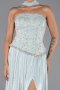 Robe De Soirée Mousseline Longue Menthe ABU5786
