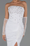 Robe de Soirée Longue Dantelle Blanc ABU6355