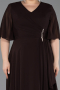 Robe de Soirée Grande Taille Longue Mousseline Brun ABU5180