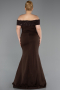 Robe de Soirée Grande Taille Longue Brun ABU6302