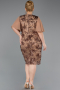 Robe De Invitation Grande Taille Midi Squameuse Cuivre ABK2666