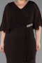 Robe De Soirée Grande Taille Longue Brun ABU2857