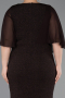 Robe De Soirée Grande Taille Longue Brun ABU2857
