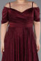 Robe de Soirée Grande Taille Longue Rouge Bordeaux ABU6333