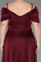 Robe de Soirée Grande Taille Longue Rouge Bordeaux ABU6333