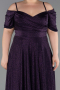 Robe de Soirée Grande Taille Longue Violet ABU6333