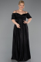 Robe de Soirée Grande Taille Longue Noir ABU6333