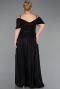 Robe de Soirée Grande Taille Longue Noir ABU6333