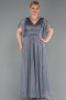 Robe De Soirée Grande Taille Longue Anthracite ABU5323