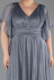 Robe De Soirée Grande Taille Longue Anthracite ABU5323