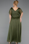 Robe De Soirée Grande Taille Longue Kaki ABU5323