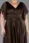 Robe De Soirée Grande Taille Longue Brun ABU5323