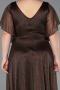 Robe De Soirée Grande Taille Longue Brun ABU5323