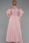 Robe de Soirée Grande Taille Longue Mousseline Poudre ABU6340