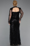 Robe De Soirée Grande Taille Longue Perlé Noir ABU6357