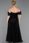 Robe De Soirée Grande Taille Longue Perlé Noir ABU6347