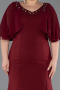 Robe De Soirée Grande Taille Longue Rouge Bordeaux ABU6353
