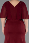 Robe De Soirée Grande Taille Longue Rouge Bordeaux ABU6353