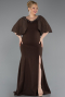 Robe De Soirée Grande Taille Longue Brun ABU6353