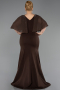 Robe De Soirée Grande Taille Longue Brun ABU6353