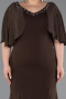 Robe De Soirée Grande Taille Longue Brun ABU6353
