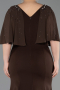 Robe De Soirée Grande Taille Longue Brun ABU6353