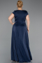 Robe De Soirée Grande Taille Longue Bleu Marine ABU6363