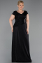 Robe De Soirée Grande Taille Longue Noir ABU6363