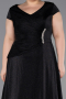 Robe De Soirée Grande Taille Longue Noir ABU6363